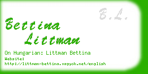 bettina littman business card